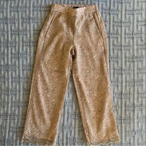 J. Crew Lace Trousers in Beige